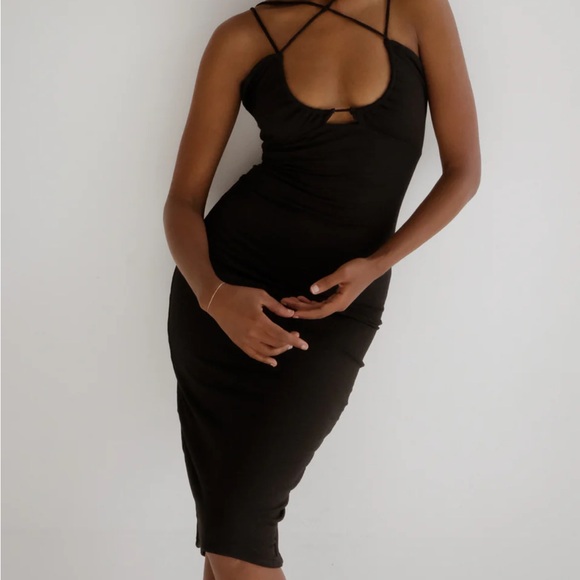Reona Valentina black xs midi dress - Picture 4 of 8
